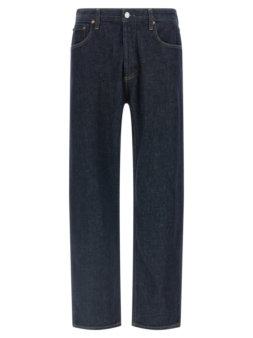 Navy Blue Straight Jeans 1