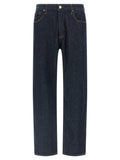 Navy Blue Straight Jeans 1