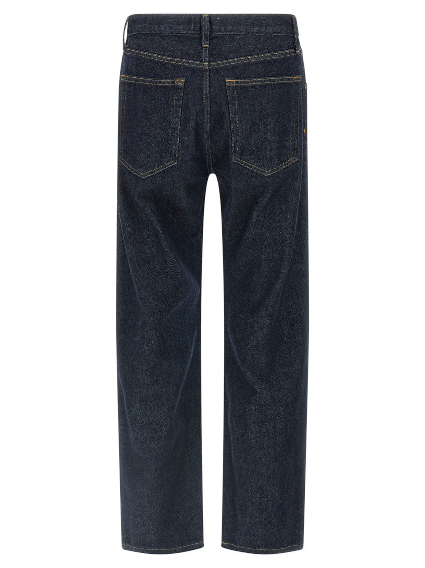 Navy Blue Straight Jeans 2
