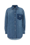 Denim Oversized Solid Shirt 1