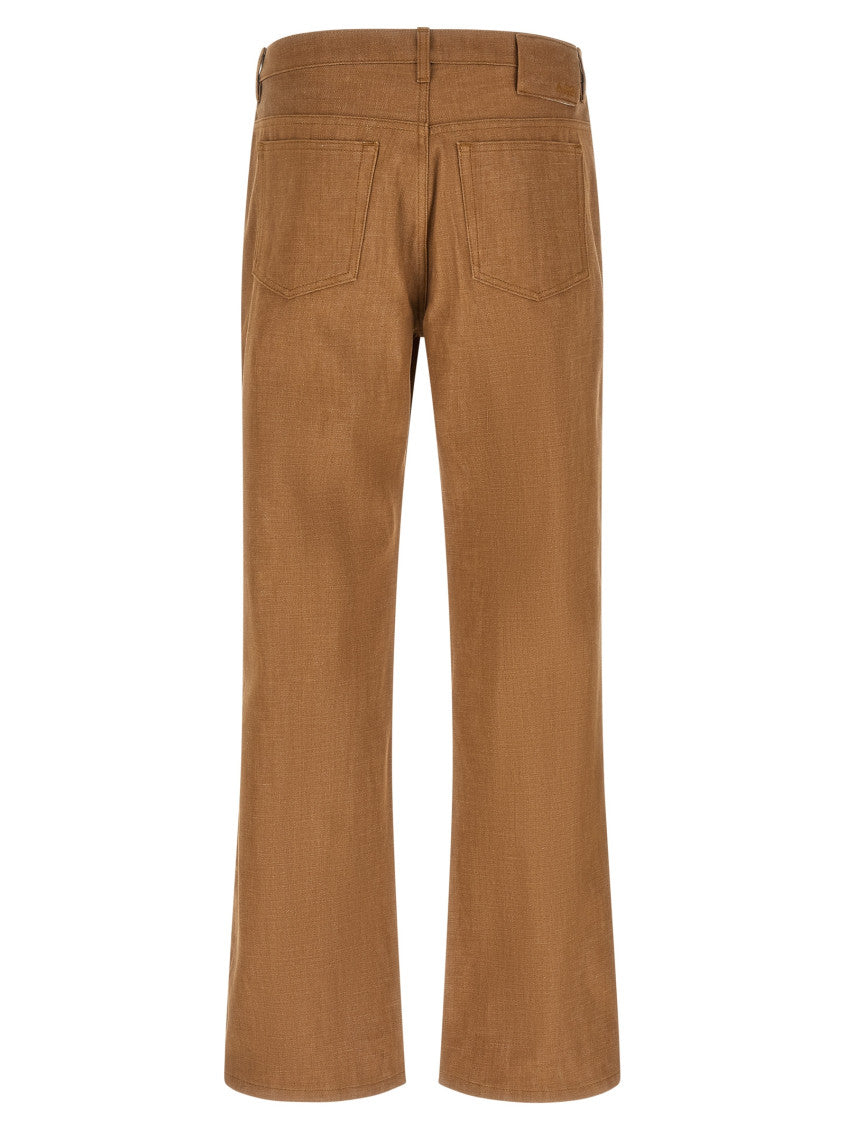 Brown Mid Rise Jeans 2