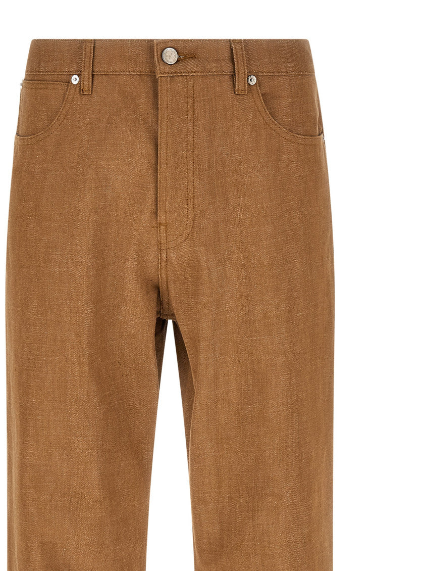 Brown Mid Rise Jeans 3