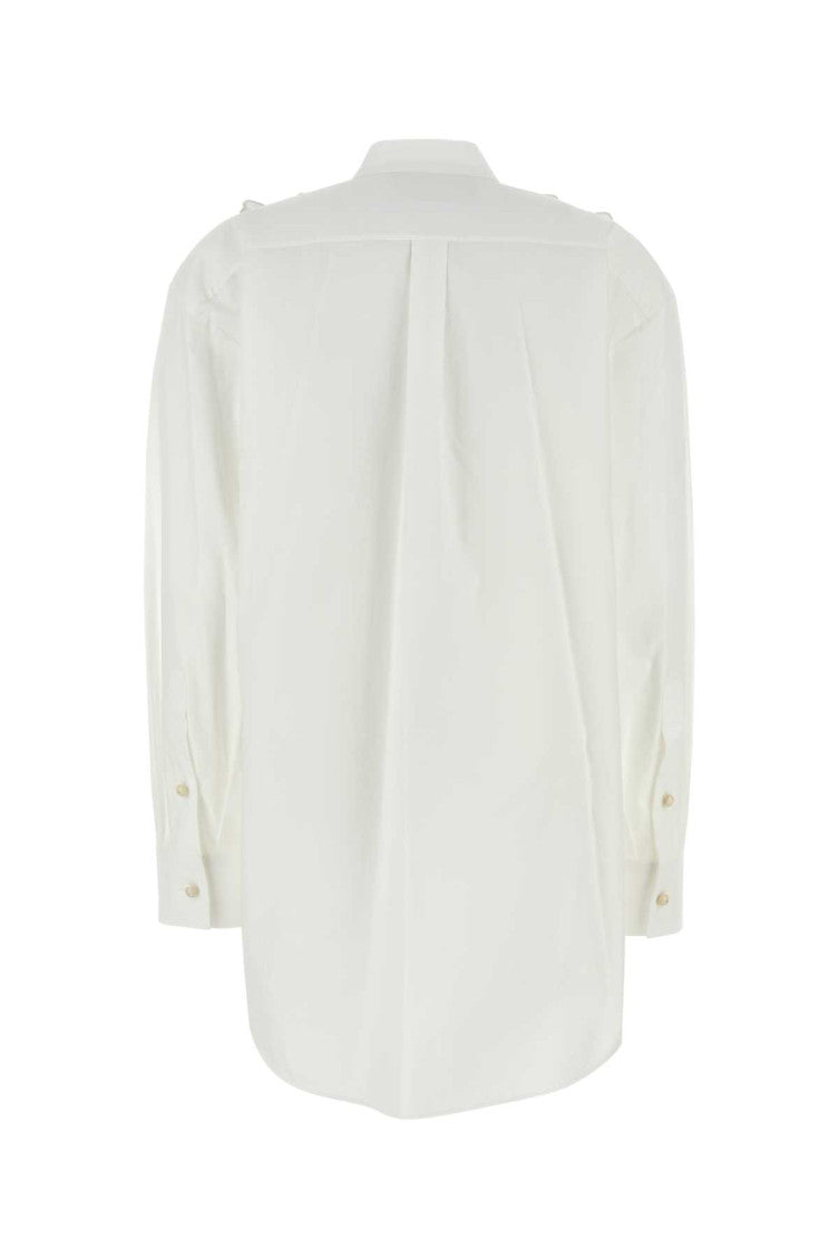 White Regular Embroidered Shirt 2