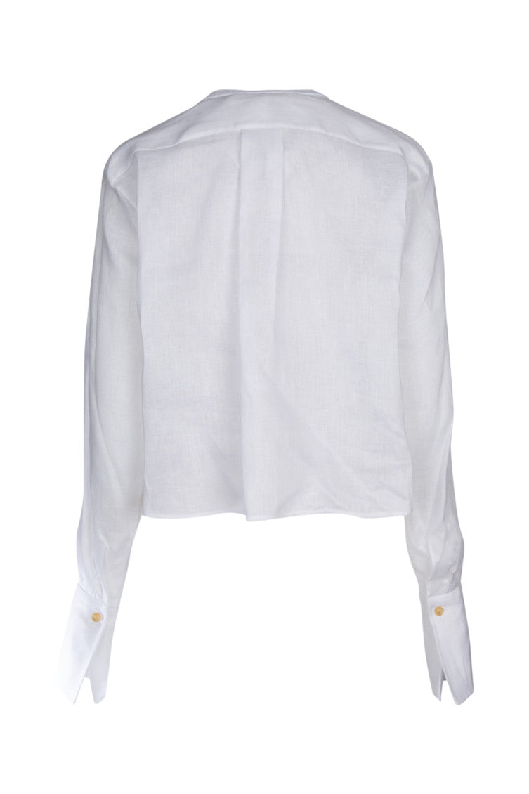White Regular Embroidered Shirt 2