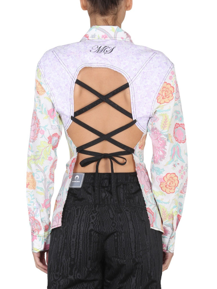 White Regular Floral Shirt 4
