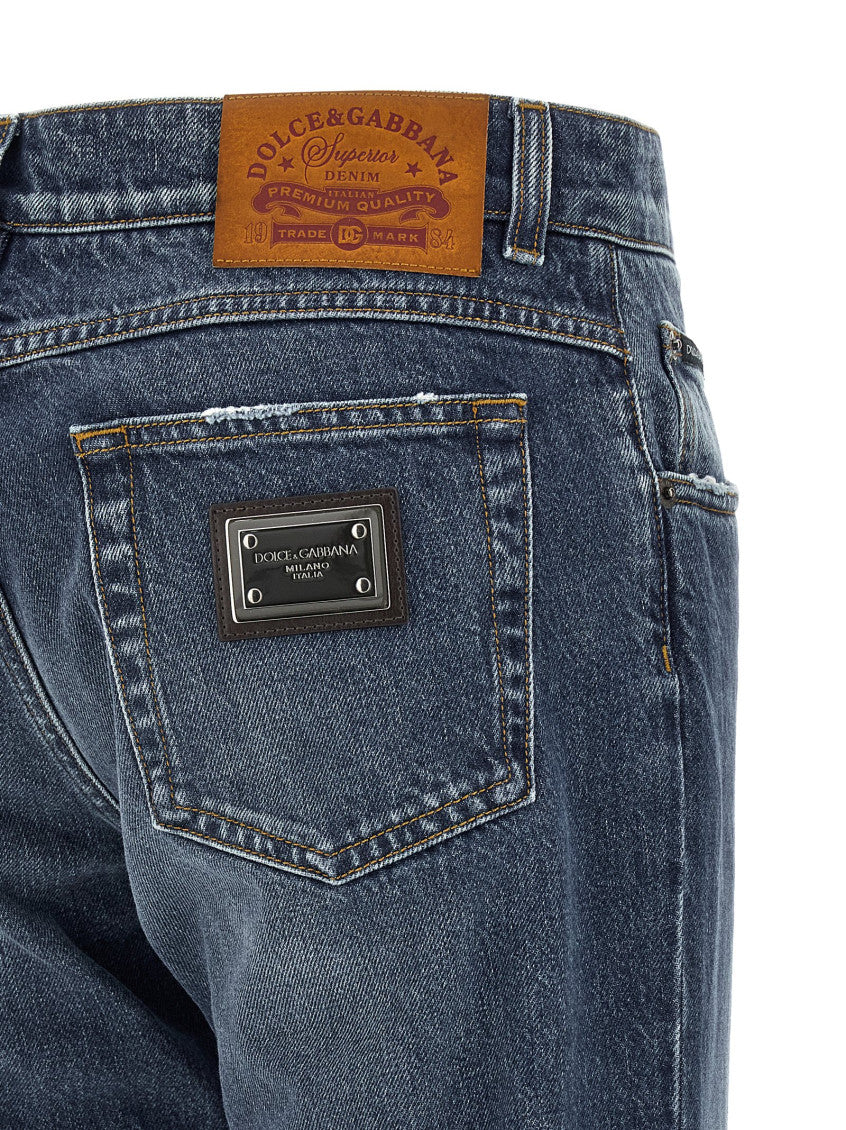 Navy Blue Regular Jeans 4