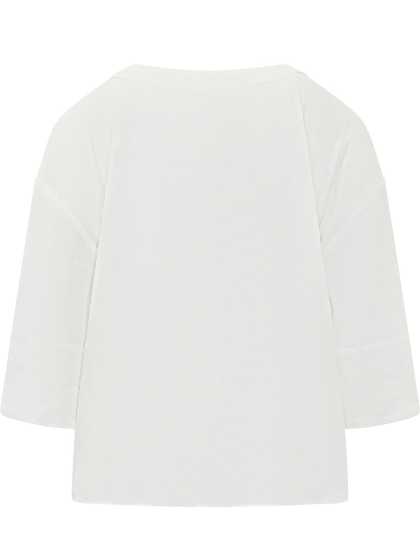 White Boxy Solid Shirt 2