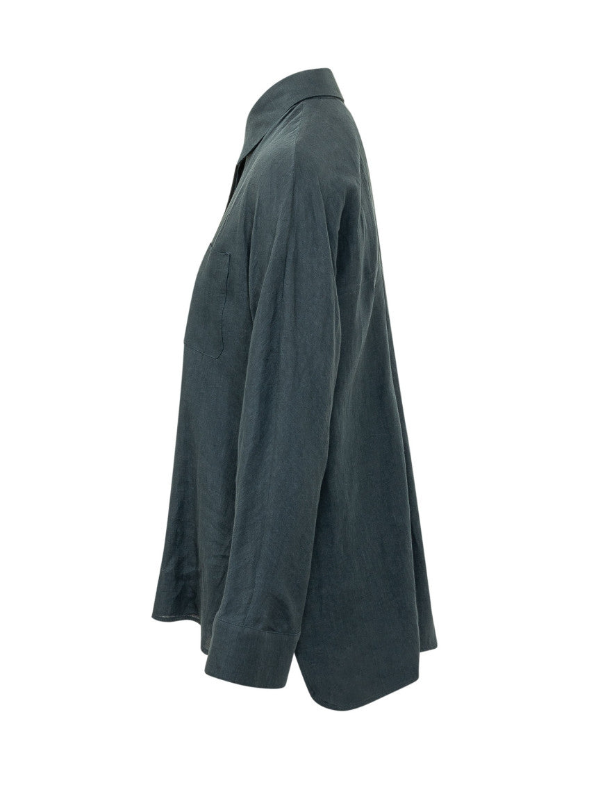 Navy Blue Regular Solid Shirt 3