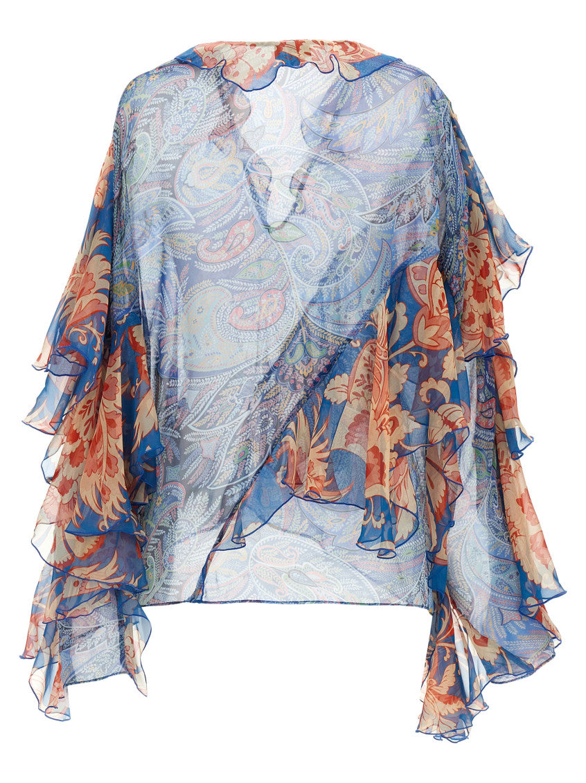 Blue Loose Printed Shirt 2