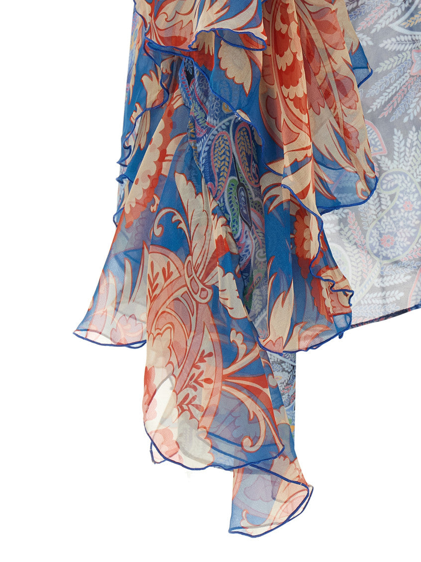 Blue Loose Printed Shirt 4