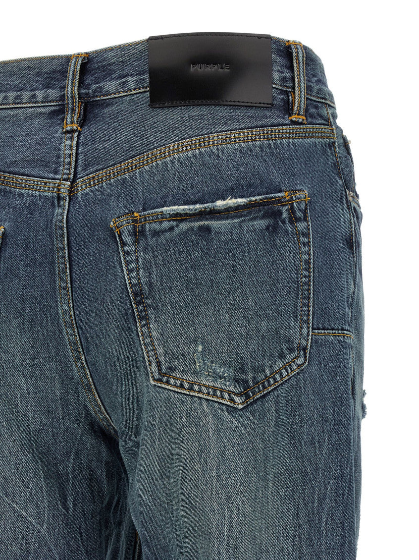 Blue Mid Rise Jeans 4