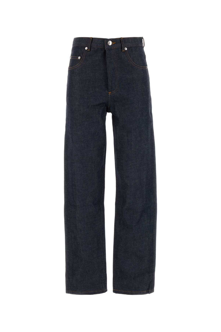 Navy Blue Straight Jeans 1