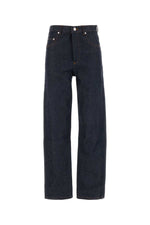 Navy Blue Straight Jeans 1