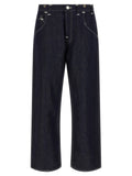 Navy Blue Solid Jeans 1