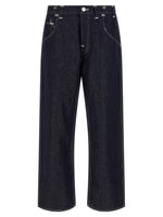 Navy Blue Solid Jeans 1