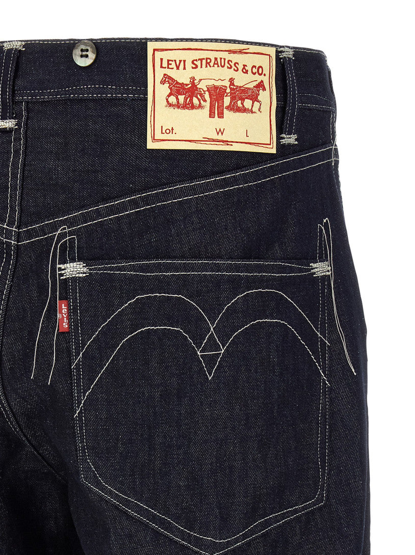 Navy Blue Solid Jeans 4
