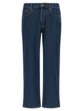 Navy Blue Straight Jeans 1