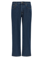 Navy Blue Straight Jeans 1