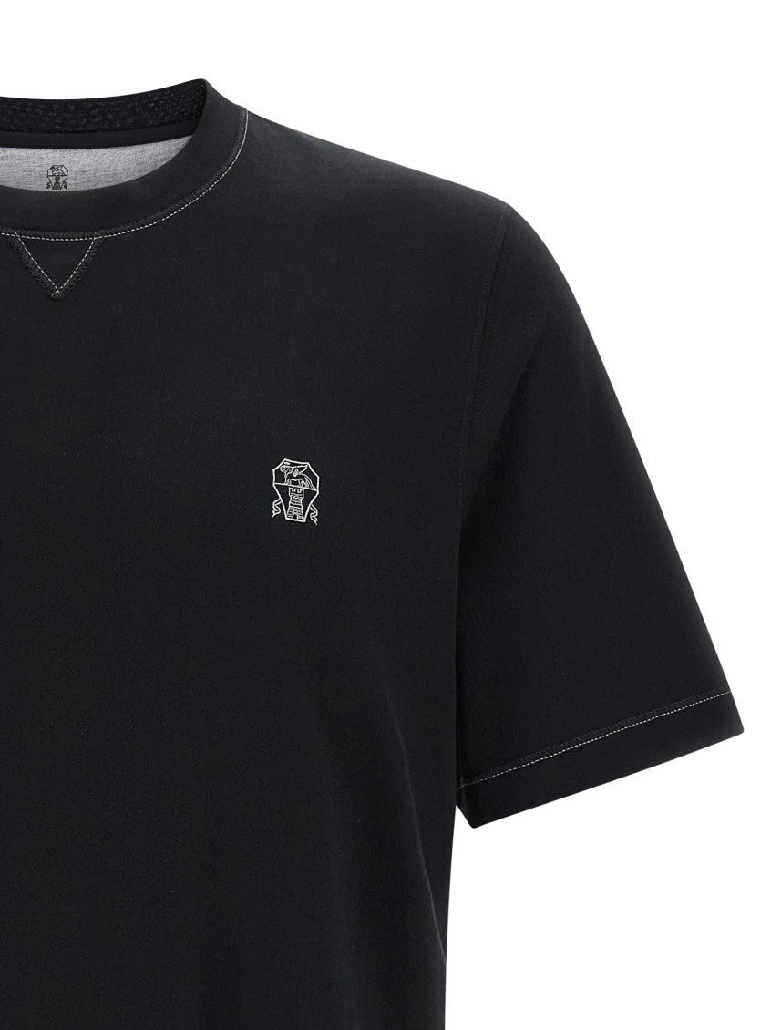Black Embroidered Logo T-Shirt 3