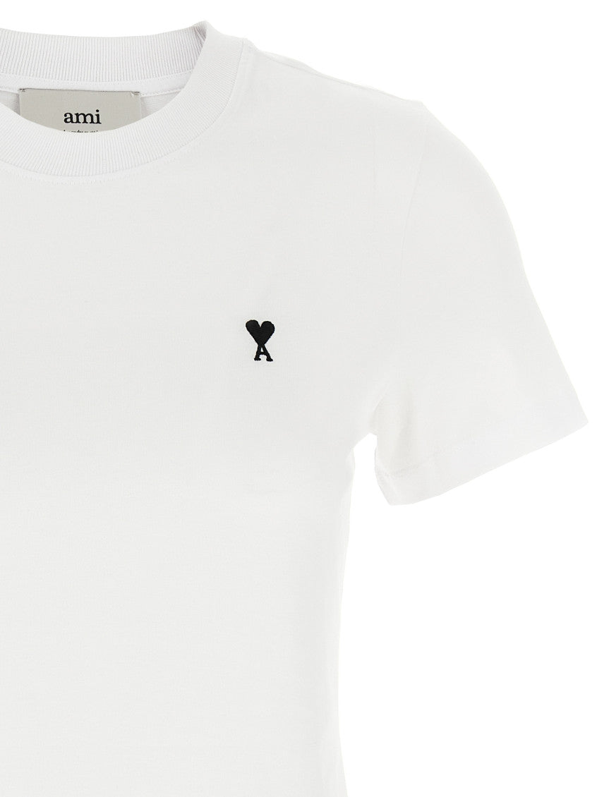 White Embroidered Logo T-Shirt 3
