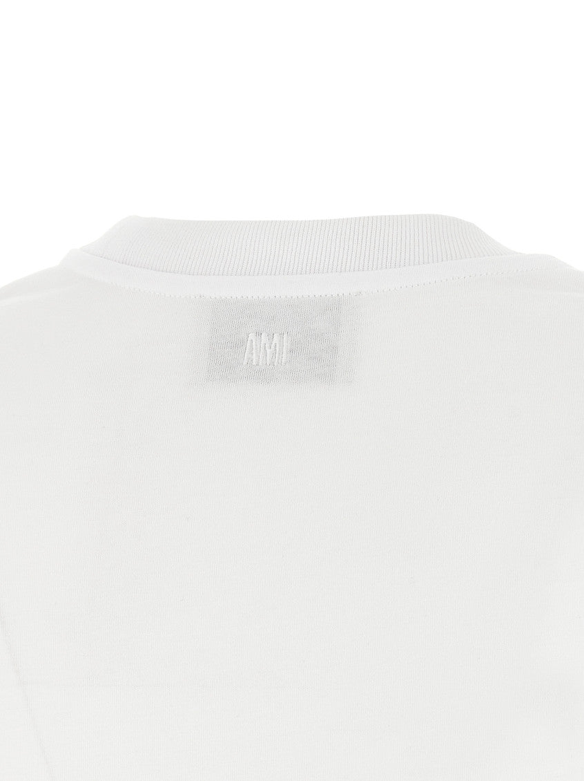 White Embroidered Logo T-Shirt 4