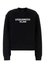Black Crewneck Cotton Sweatshirt 1