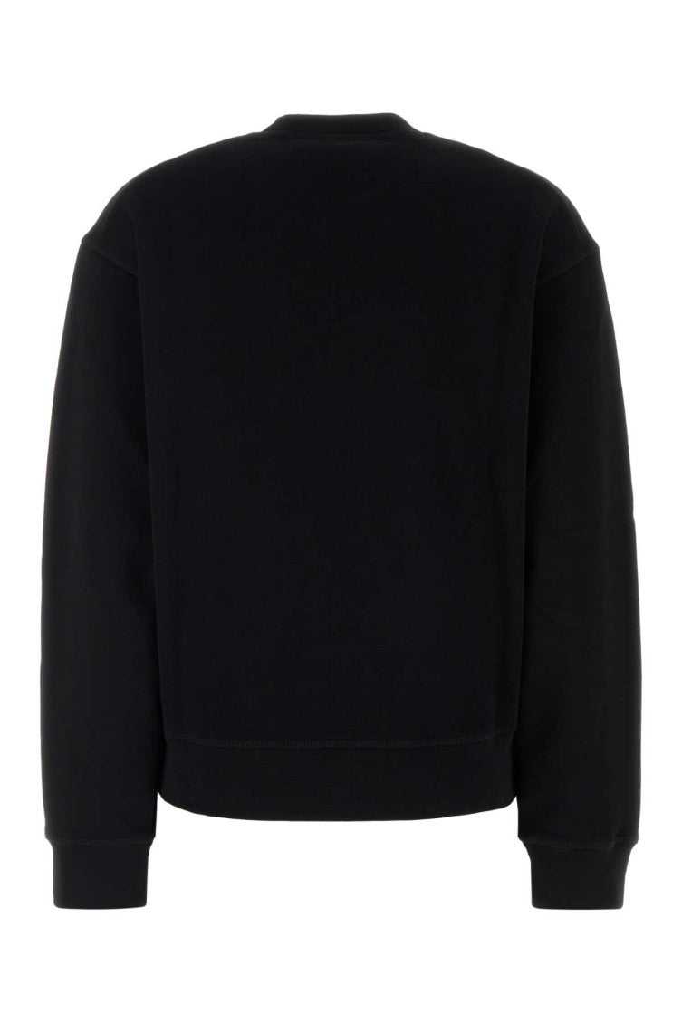 Black Crewneck Cotton Sweatshirt 2