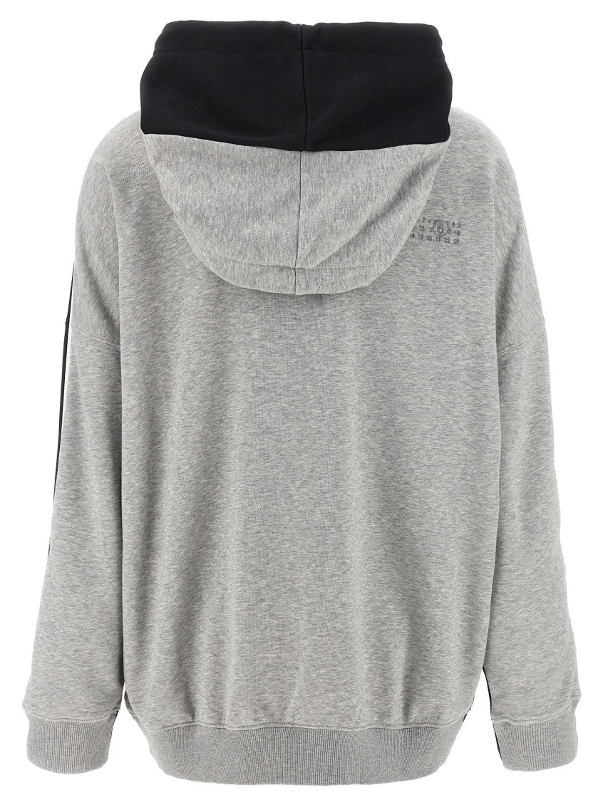 Black Grey Double Front Hoodie 3