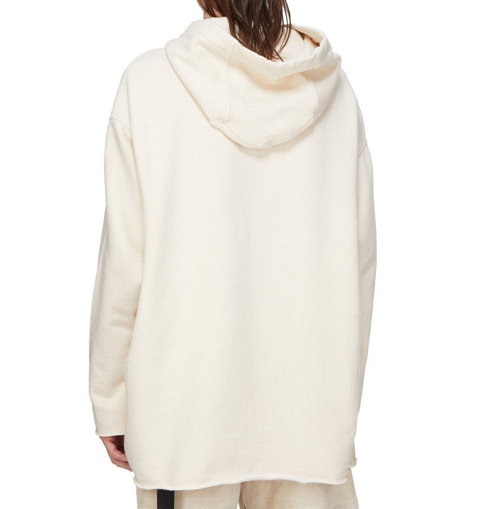 Beige Long Sleeves Logo Hoodie 3