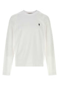 White Solid Crew Neck T-Shirt 1