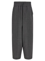 Grey Relaxed Drawstring Pants 1