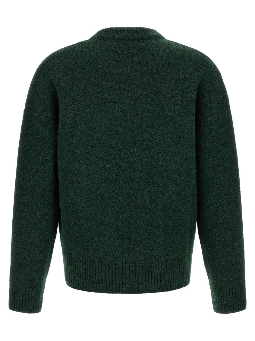 Dark Green Logo Crew Neck Sweater 2