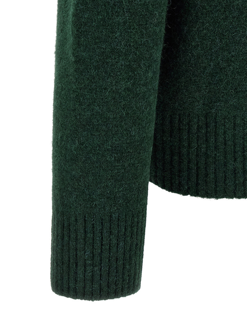 Dark Green Logo Crew Neck Sweater 4