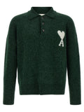 Green Solid Shirt Collar Polo 1