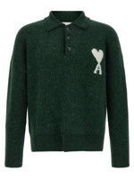 Green Solid Shirt Collar Polo 1