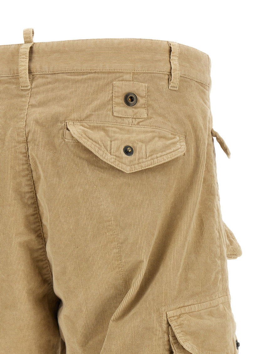 Beige Relaxed Cargo Pants 4