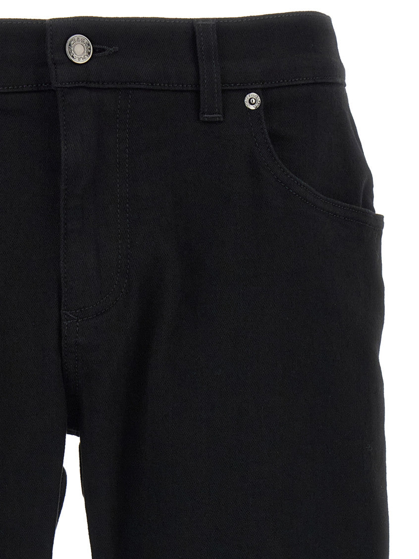Black Slim Mid Rise Jeans 3