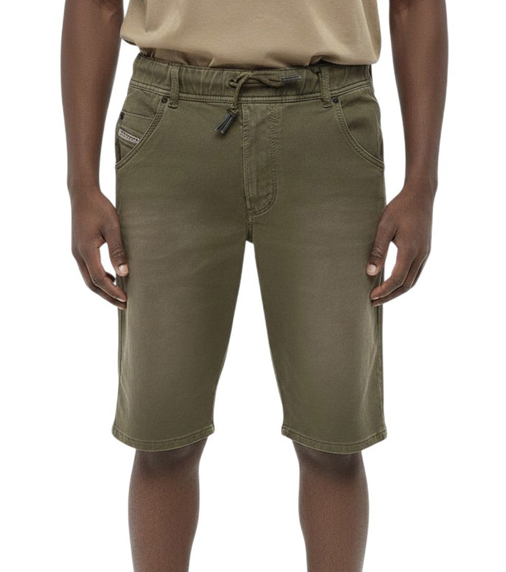 Green Slim Solid Shorts 1