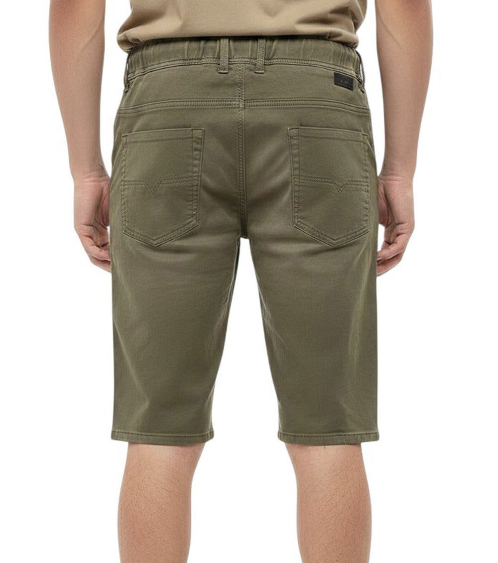 Green Slim Solid Shorts 2