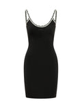 Black Scoop Neck Mini Dress 1
