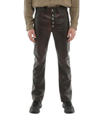 Dark Brown Straight Pants 1