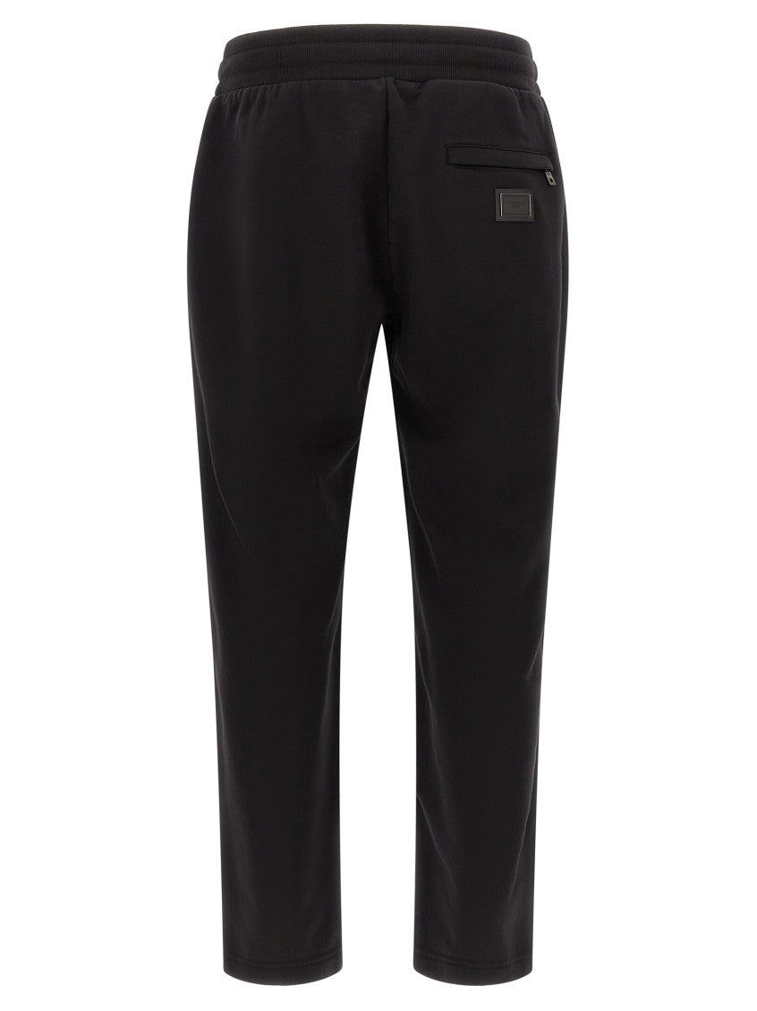 Black Cotton Solid Joggers 2