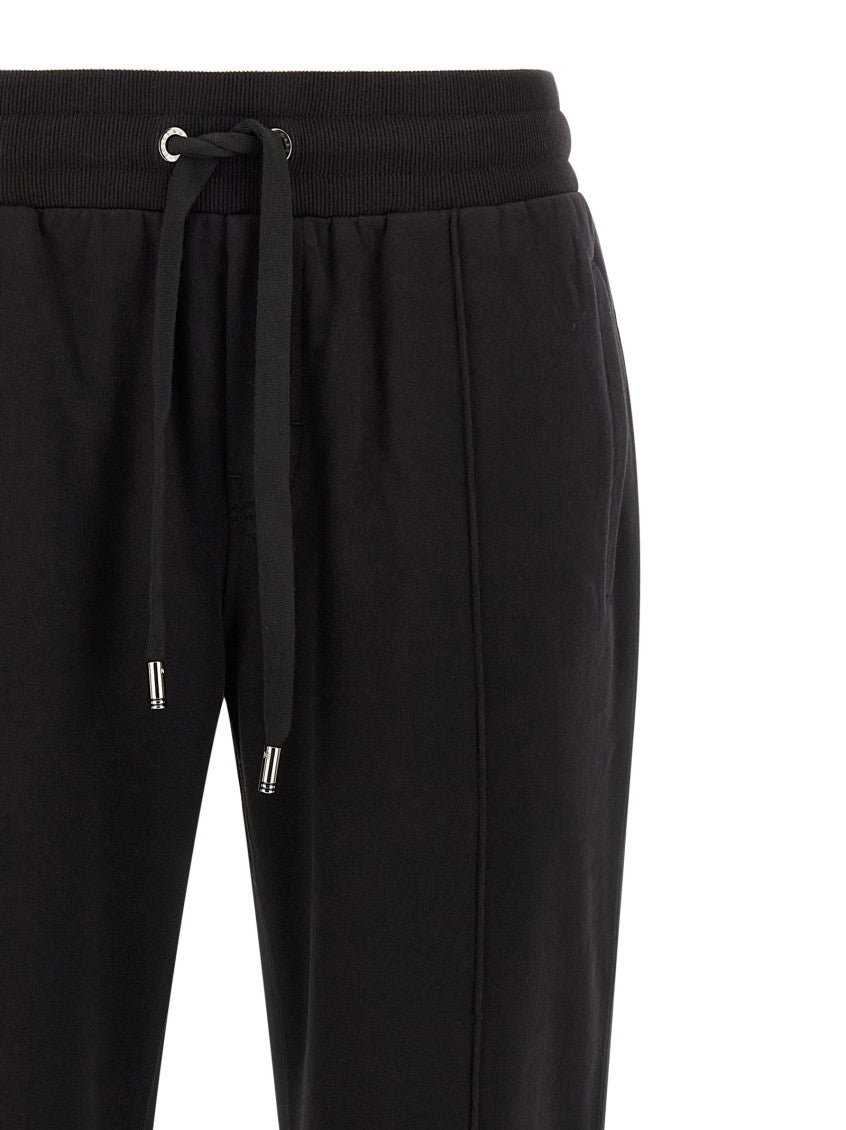 Black Cotton Solid Joggers 3