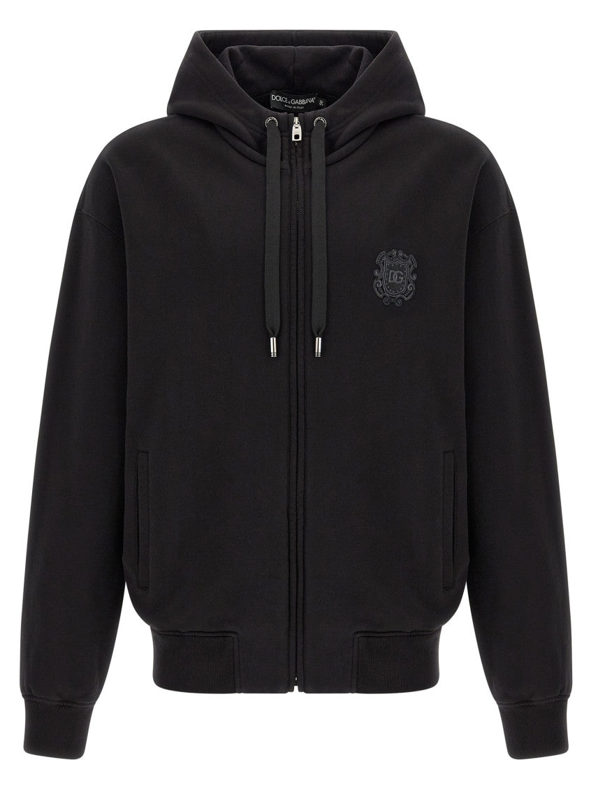 Black Embroidered Hoodie 1