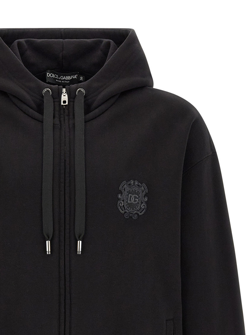 Black Embroidered Hoodie 3