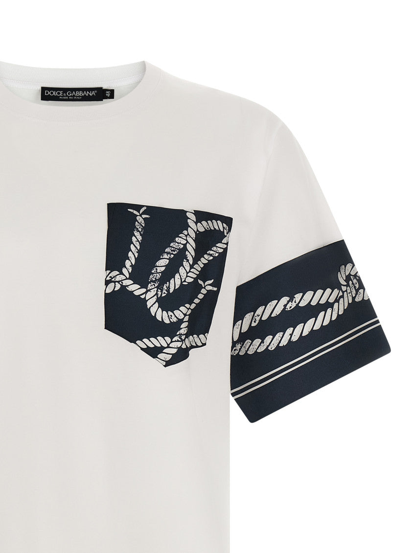 White Blue Printed T-Shirt 3