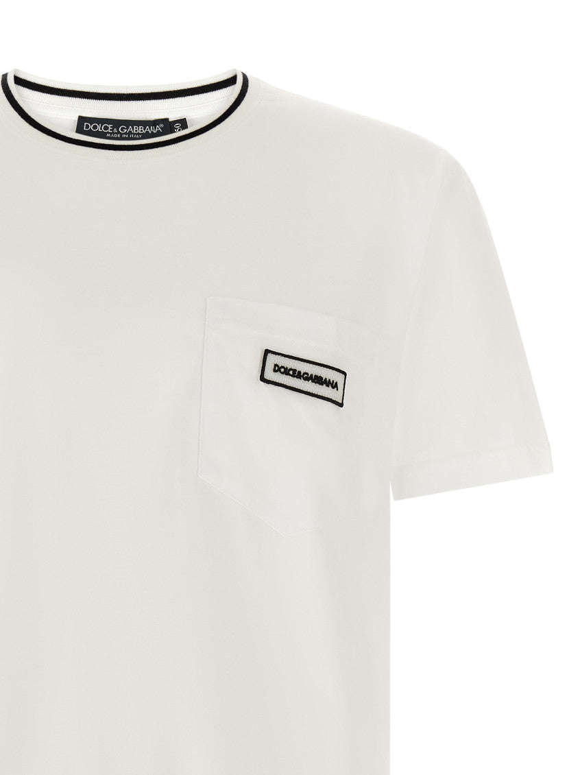 White Crew Neck T-Shirt 3