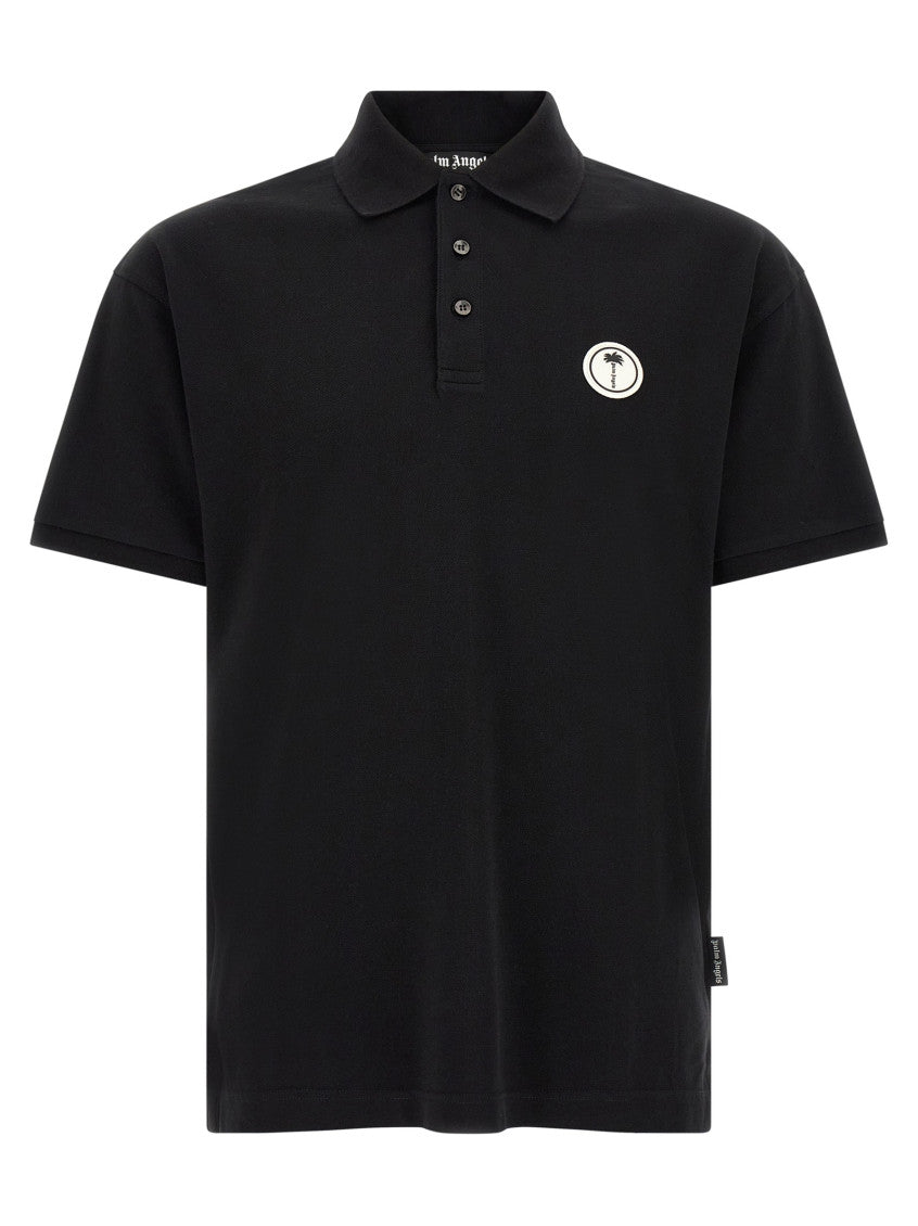 Black Logo Shirt Collar Polo 1
