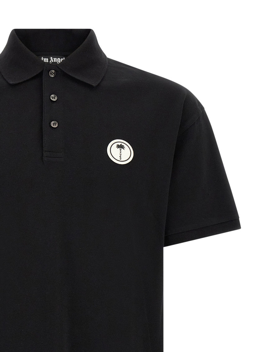 Black Logo Shirt Collar Polo 3