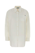 White Relaxed Solid Shirt 1
